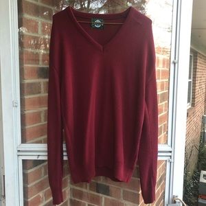 Super comfy red v-neck sweater